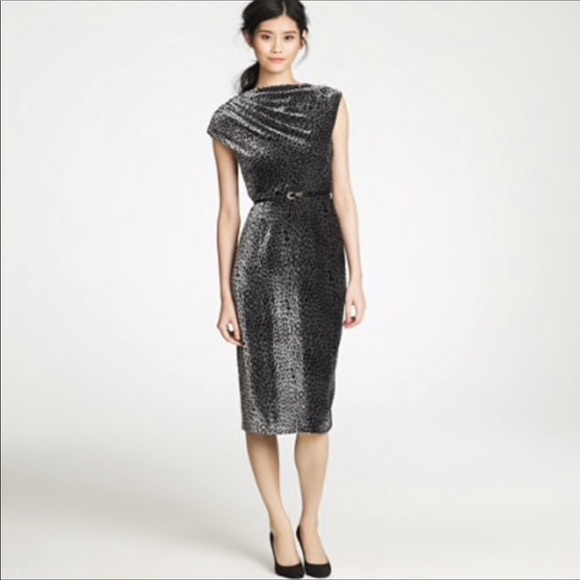 J. Crew Dresses & Skirts - J. Crew Collection Ice Leopard Velvet Dress